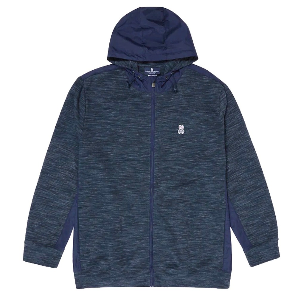 Psycho Bunny Mens‎ Full Zip Track Jacket S Heather Blue Hoodie Streetwear Skater